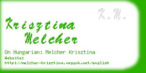 krisztina melcher business card